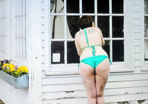 Photo of HBO Girls Hannah in her Green Bikini