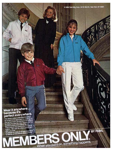 There back, members only jackets http://retro-ads.net/v/1980s/Fashion/Kids/1984_MembersOnly.jpg.html