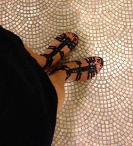 a photo of Liza in her Gladiator Sandals