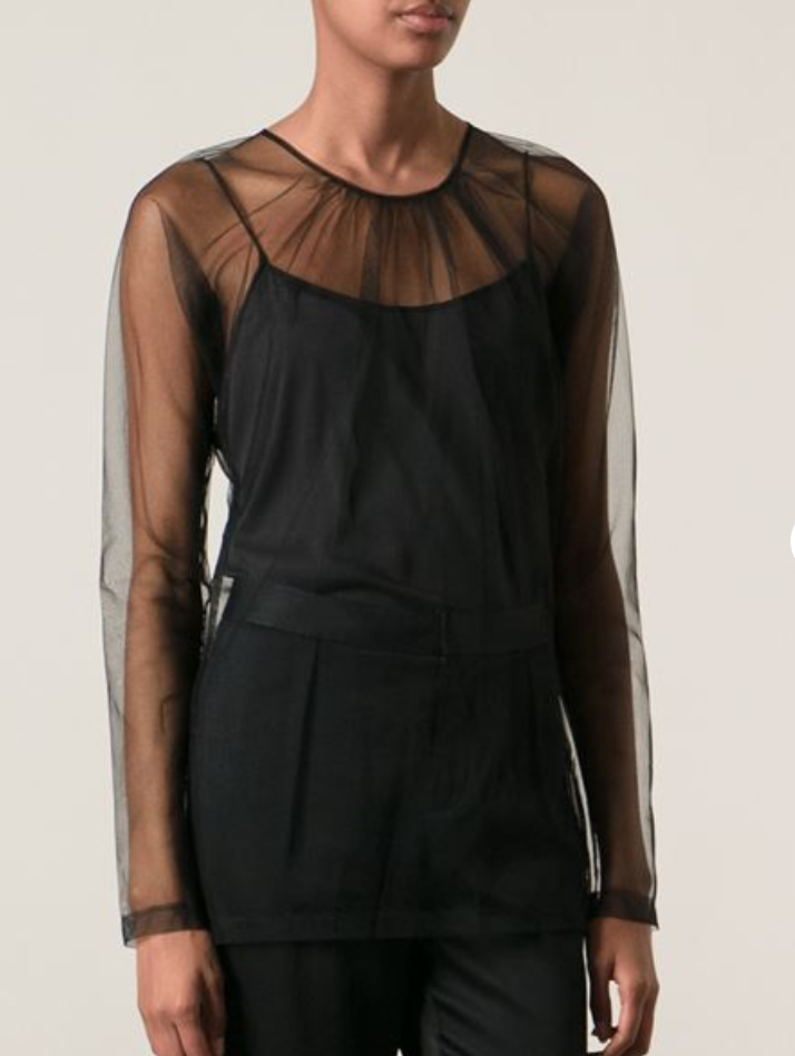 MSGM Sheer Top http://www.farfetch.com/shopping/item10772879.aspx?utm_source=polyvore.com&utm_medium=referral&utm_campaign=Tops%20Group%20B